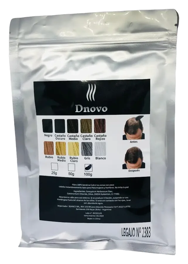 Recarga Fibras Capilares Dnovo 100g